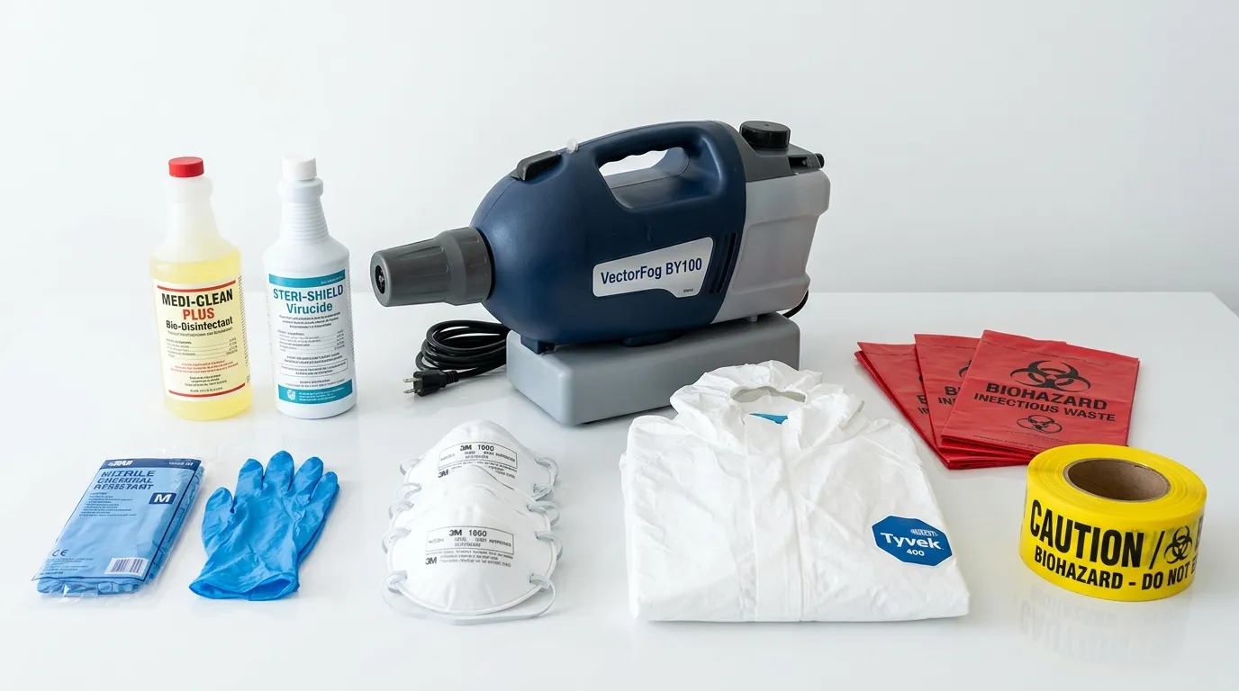 Professional biohazard remediation crew working in Yorkville